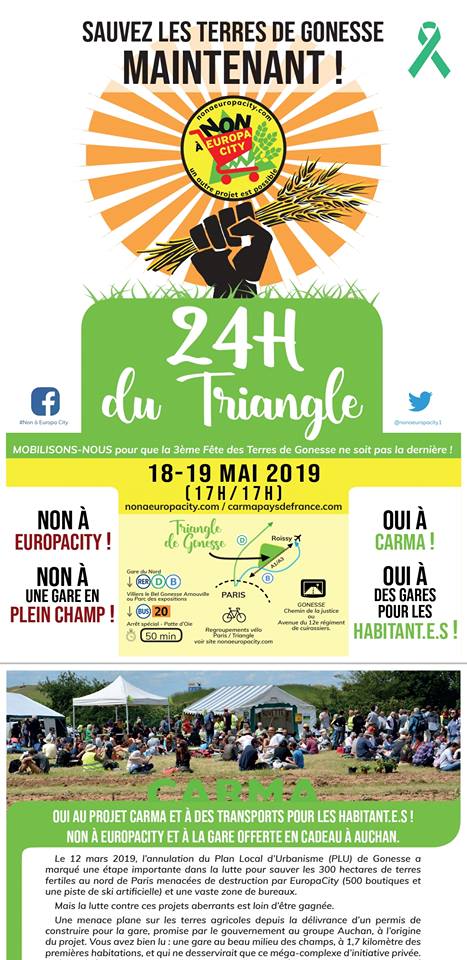 24h du Triangle - Sauvez les Terres de Gonesse <span class="caps">MAINTENANT</span><small class="fine d-inline"> </small>! à Gonesse (Val-d'Oise)