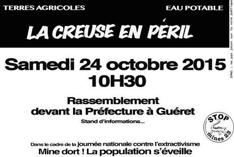 A Guéret, en Creuse, rassemblement contre les projets miniers