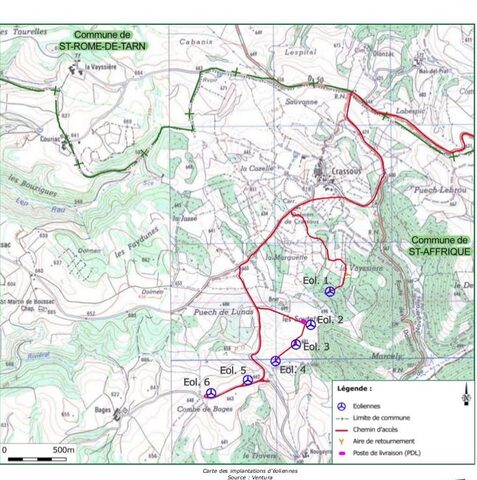 En Aveyron, le blocage par l'Amassada d'un chantier d'éoliennes se poursuit