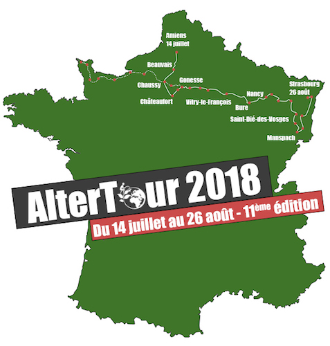 Départ de la 11<sup class="typo_exposants">e</sup> édition de l'AlterTour, à Amiens (Somme)