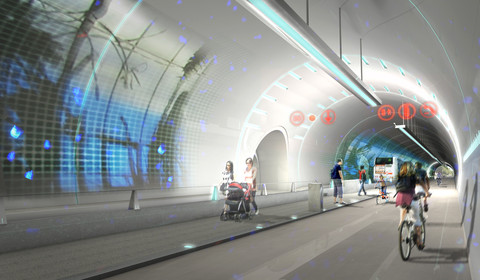 A Lyon, un tunnel sans voiture
