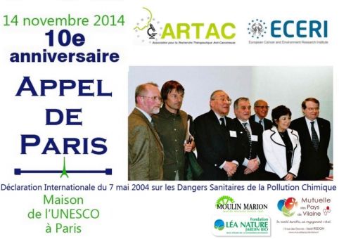 Santé et environnement : les 10 ans de l'Appel de Paris le 14 novembre