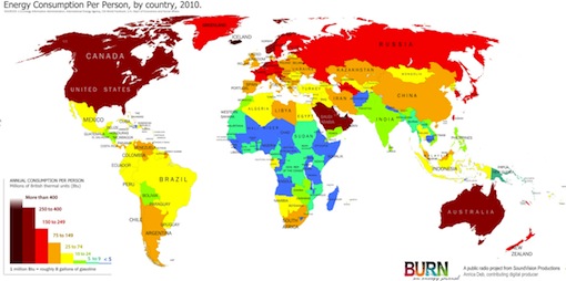 Consommation d'énergie par personne