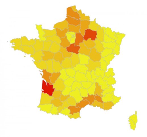 Une carte inédite des achats de pesticides en France place la Gironde en tête