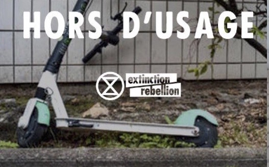 Extinction Rebellion a saboté 3.600 trottinettes électriques en soutien à la grève générale