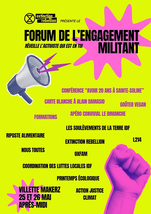 Forum de l'engagement militant, à Paris