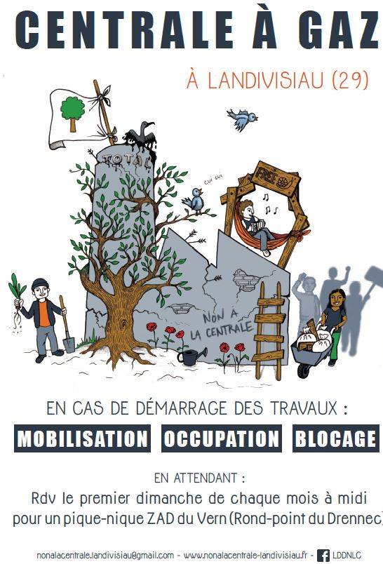 Mobilisation contre la centrale à gaz de Landivisiau (Finistère)