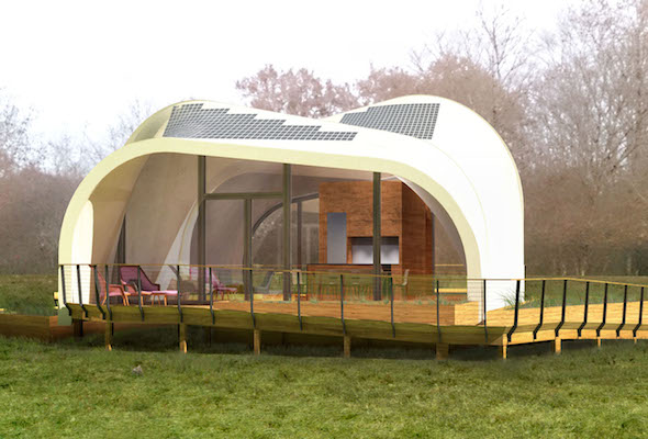 Une maison solaire... en tissu
