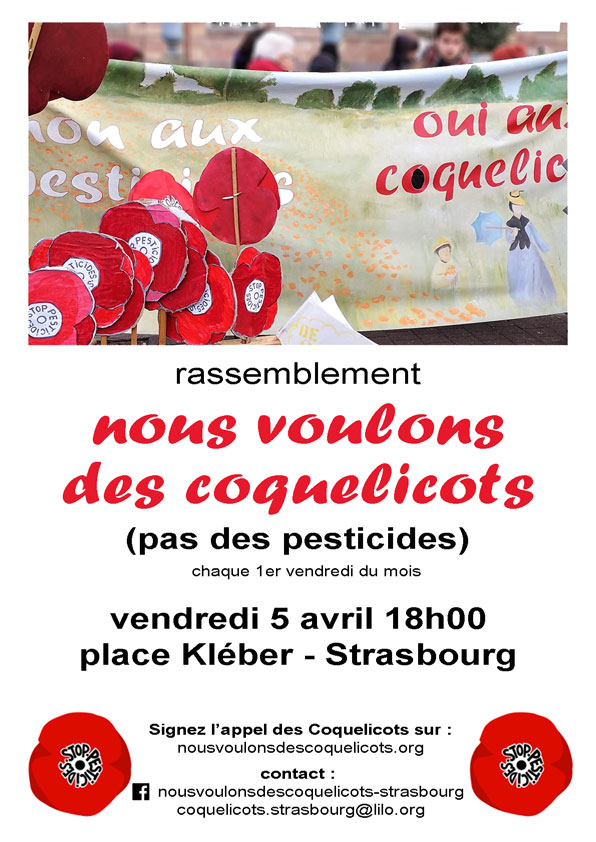 Nous voulons des coquelicots, rassemblement à Strasbourg (Bas-Rhin)