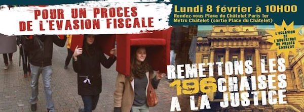 Les Faucheurs de chaises les rendent à la justice, à Paris