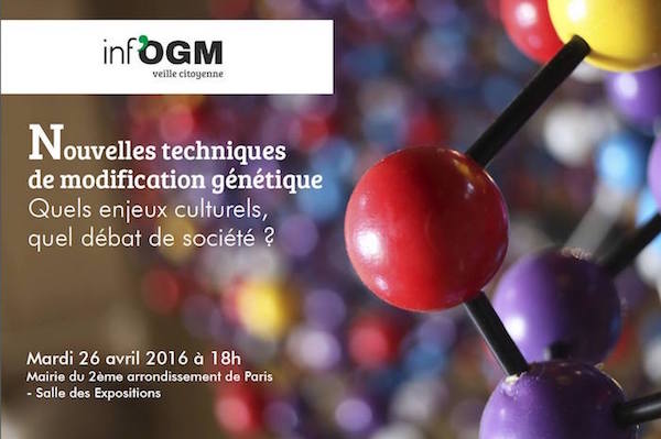Conférence sur les nouvelles techniques de modification génétique à Paris