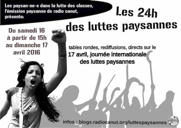 24 h des luttes paysannes sur Radio Canut (Lyon et agglomération et en ligne)
