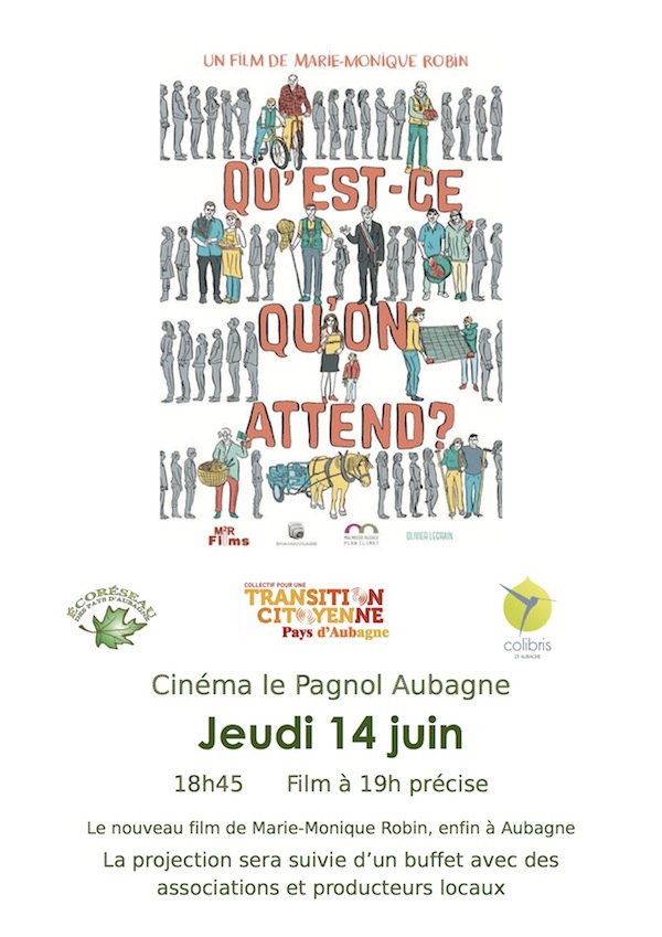 Projection du film «<small class="fine d-inline"> </small>Qu'est ce qu'on attend<small class="fine d-inline"> </small>?<small class="fine d-inline"> </small>», à Aubagne (Bouches-du-Rhône)