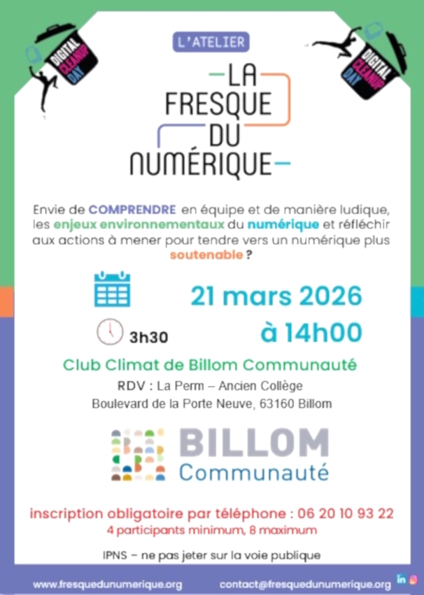 «<small class="fine d-inline"> </small>Fresque du numérique<small class="fine d-inline"> </small>», à Billom (Puy-de-Dôme)