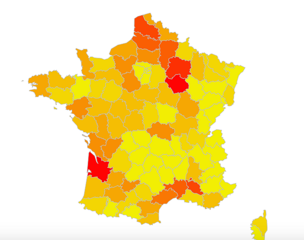 Une carte révèle les départements les plus exposés aux pesticides