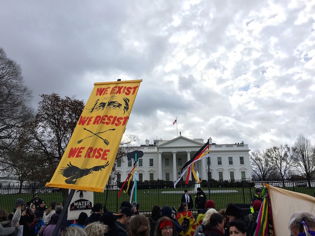 Des milliers d'Amérindiens manifestent à Washington contre l'oléoduc Standing Rock et pour protéger la Terre