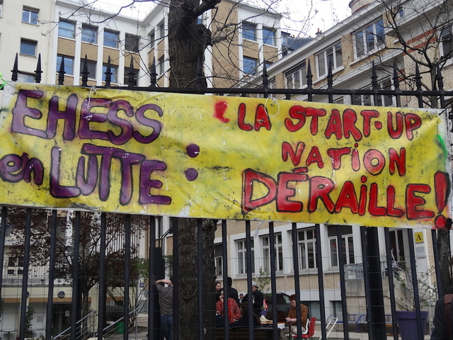 L'École des hautes études <span class="caps">EHESS</span> occupée à Paris en soutien à la Zad