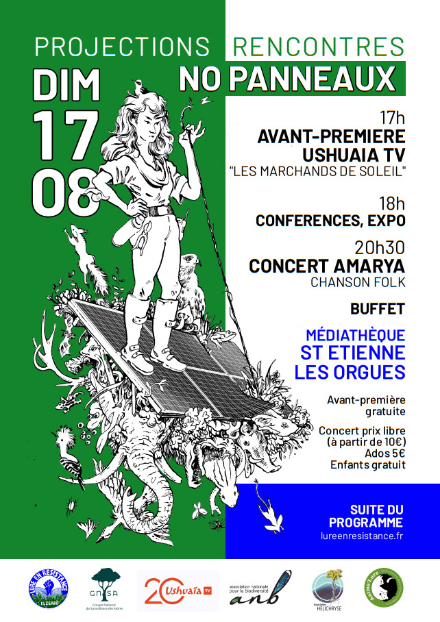 «<small class="fine d-inline"> </small>No Panneaux<small class="fine d-inline"> </small>», festival antiphotovoltaïsme (Alpes-de-Haute-Provence)