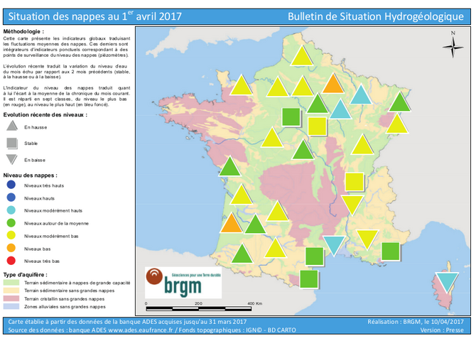 Pas d'inquiétude pour l'instant sur le niveau des nappes phréatiques