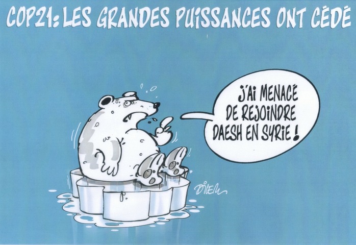 «<small class="fine d-inline"> </small><span class="caps">COP</span> 21 : le monde a-t-il sauvé la planète<small class="fine d-inline"> </small>?<small class="fine d-inline"> </small>», sur <span class="caps">TV5</span> Monde