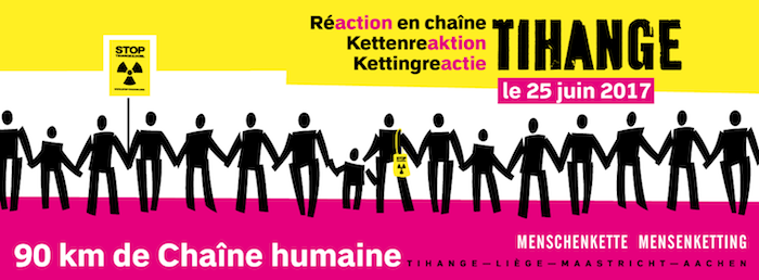 Chaîne humaine contre le nucléaire, en Belgique