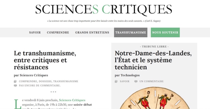 «<small class="fine d-inline"> </small>Le transhumanisme, entre critiques et résistances<small class="fine d-inline"> </small>», soirée-débat à Paris