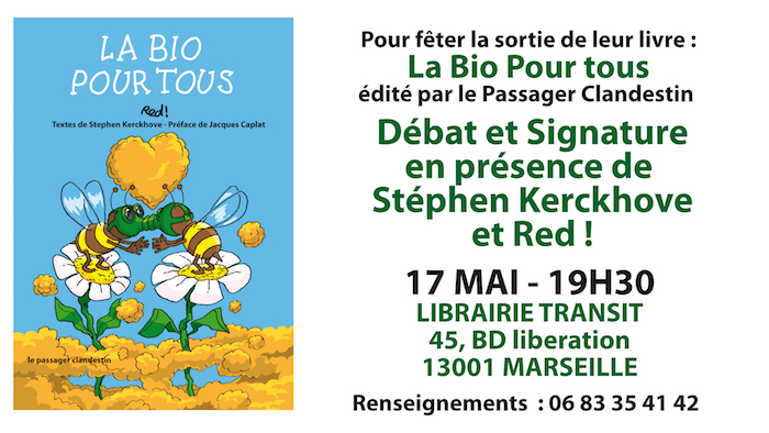 Rencontrez le dessinateur de Reporterre, Patrick Redon, et son livre «<small class="fine d-inline"> </small>La Bio pour tous<small class="fine d-inline"> </small>», à Marseille