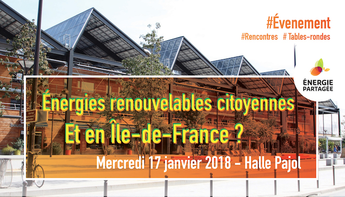 Énergies renouvelables citoyennes : Et en Île-de-France<small class="fine d-inline"> </small>? Rencontre et échange à Paris 