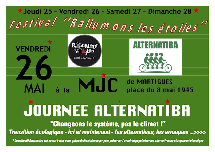 Journée Alternatiba au festival Rallumons les étoiles, à Martigues (Bouches-du-Rhône)