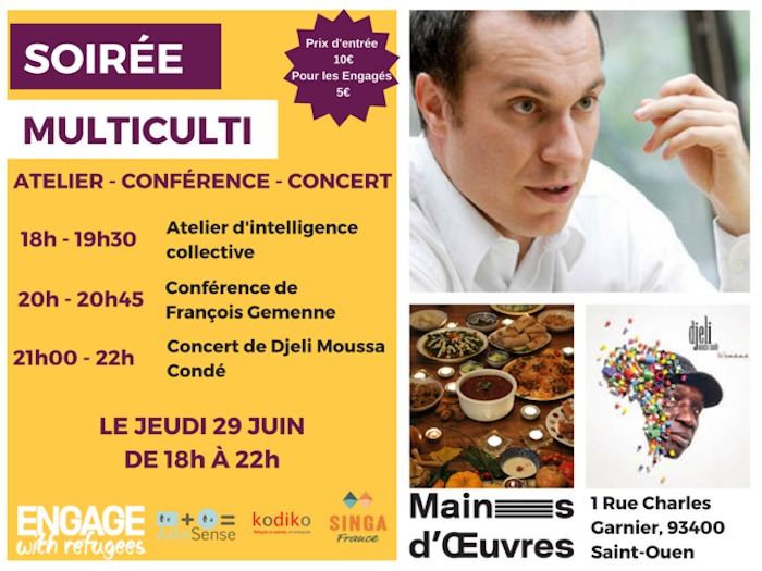 Engage with Refugees, soirée Multi Culti, à Saint-Ouen (Seine-Saint-Denis)