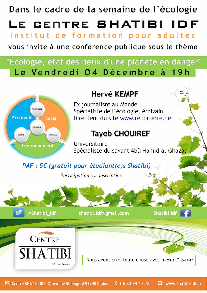 Croiser l'urgence climatique et la pensée musulmane. Avec Hervé Kempf et Tayeb Chouiref