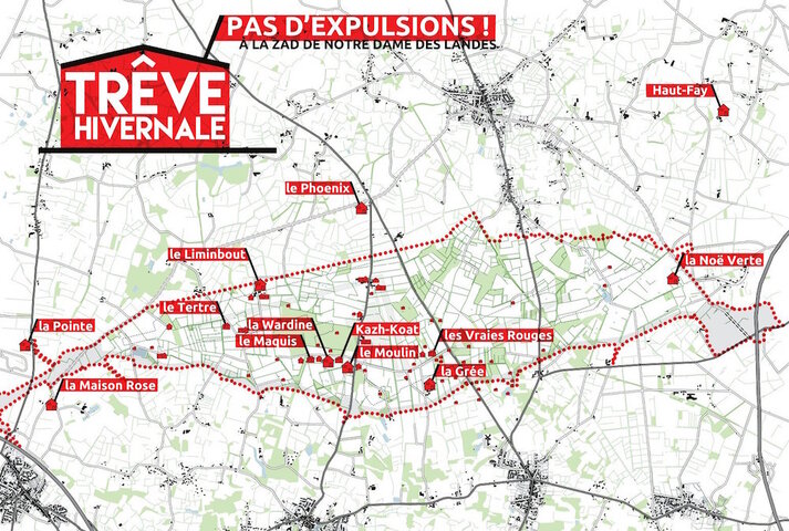 En raison de la trêve hivernale, l'expulsion de nombreux zadistes serait illégale