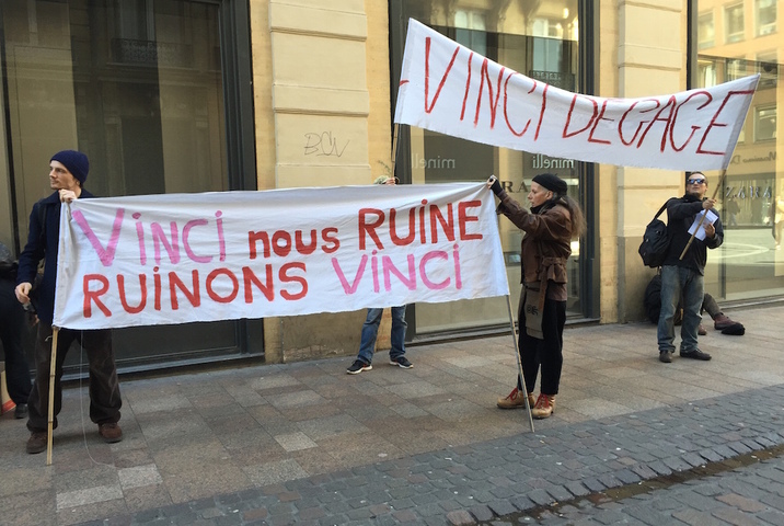 A Toulouse, des activistes ont lancé une campagne contre Vinci
