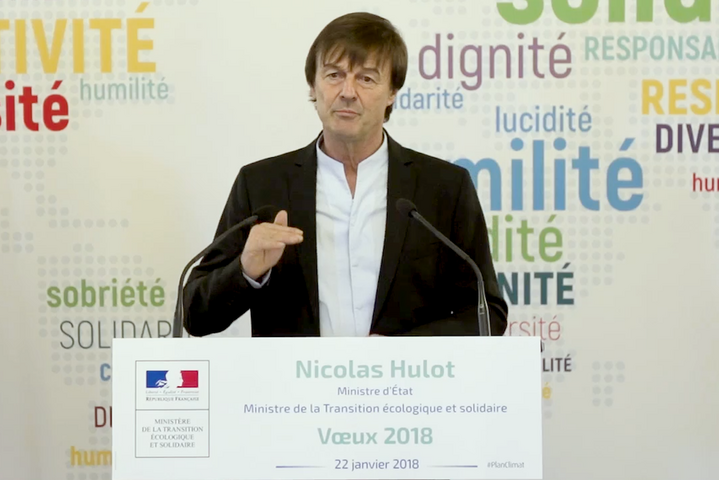 La feuille de route de Nicolas Hulot pour 2018