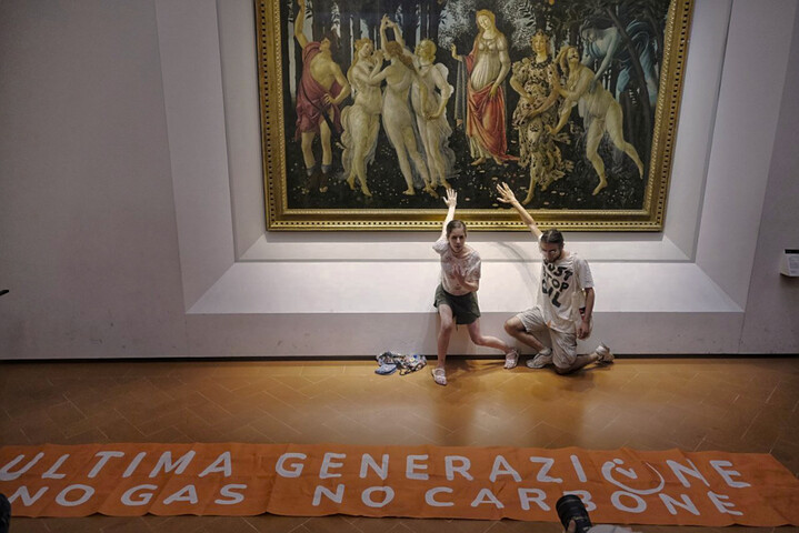 Un tableau de Botticelli mobilisé pour dénoncer l'inaction climatique