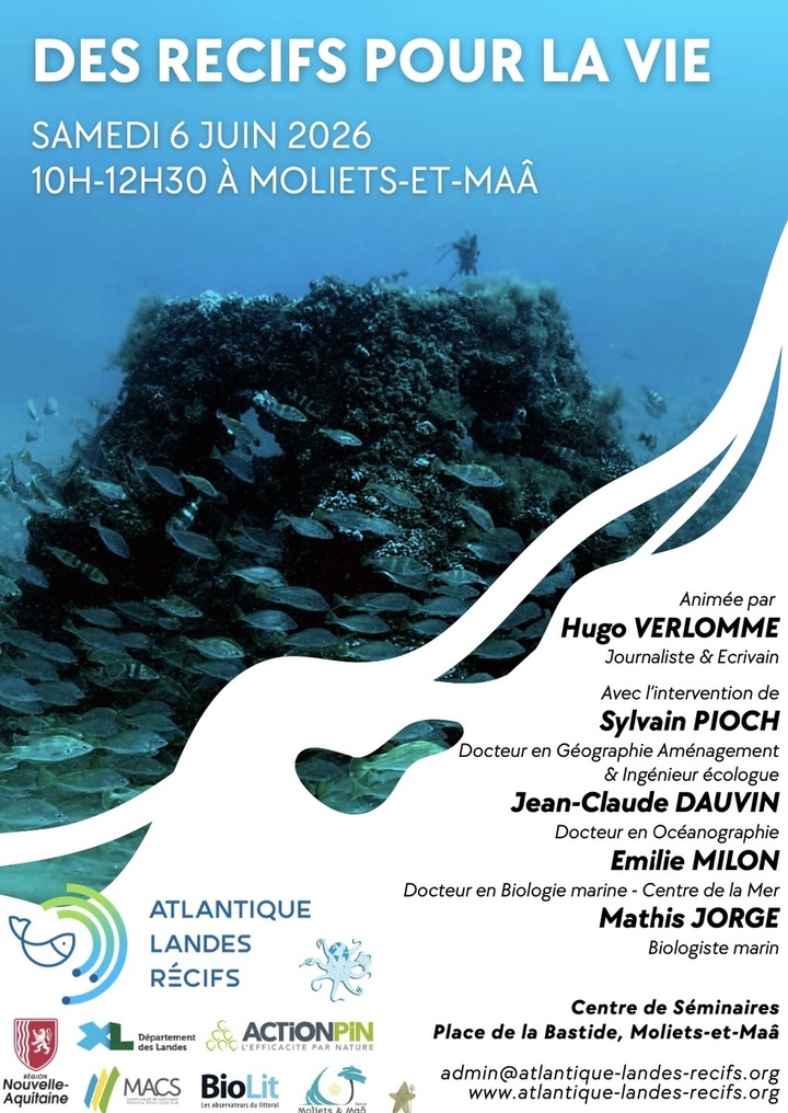 «<small class="fine d-inline"> </small>Des récifs pour la vie<small class="fine d-inline"> </small>», colloque à Moliets-et-Maa (Landes)