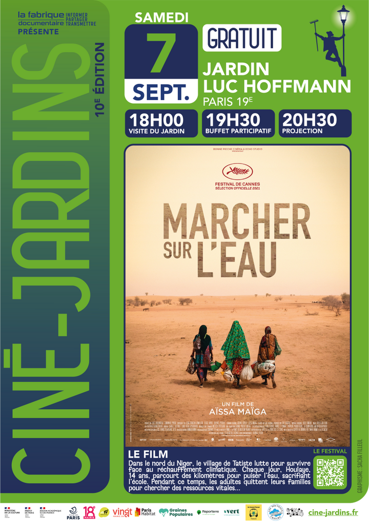 Festival Ciné-Jardins «<small class="fine d-inline"> </small>Marcher sur l'eau<small class="fine d-inline"> </small>», à Paris