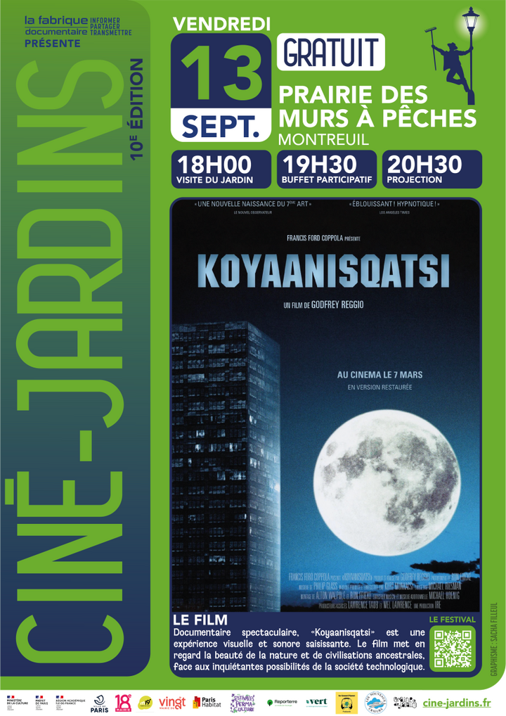 Festival Ciné-Jardins «<small class="fine d-inline"> </small>Koyaanisqatsi<small class="fine d-inline"> </small>», à Montreuil (Seine-Saint-Denis)