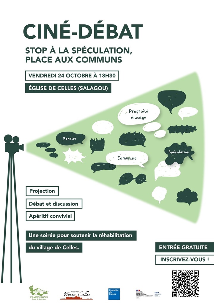 «<small class="fine d-inline"> </small>Stop à la spéculation, place aux communs<small class="fine d-inline"> </small>», soirée ciné-débat à Celles (Hérault)