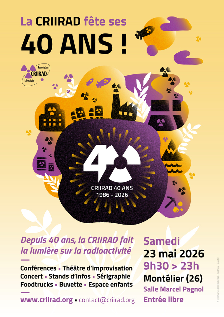 «<small class="fine d-inline"> </small>La Criirad fête ses 40 ans<small class="fine d-inline"> </small>», à Montélier (Drôme)