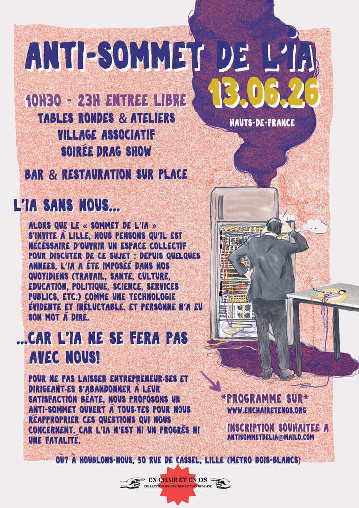 «<small class="fine d-inline"> </small>Anti-sommet de l'<span class="caps">IA</span><small class="fine d-inline"> </small>», à Lille (Nord)