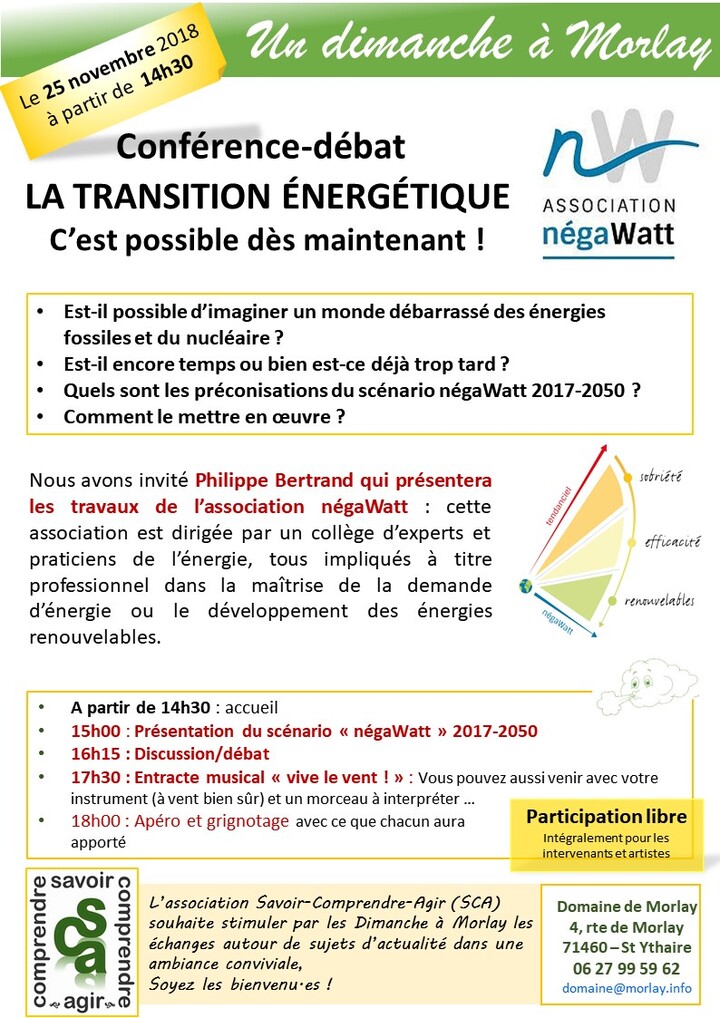 «<small class="fine d-inline"> </small>La transition énergétique, c'est possible dès maintenant<small class="fine d-inline"> </small>!<small class="fine d-inline"> </small>», conférence-débat à Saint-Ythaire (Saône-et-Loire)