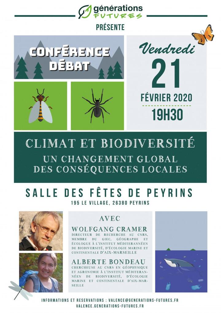 Conférence Climat et biodiversité à Peyrins (Drôme)