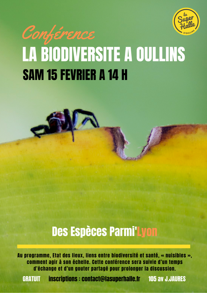 La biodiversité, conférence à Oullins (métropole de Lyon)