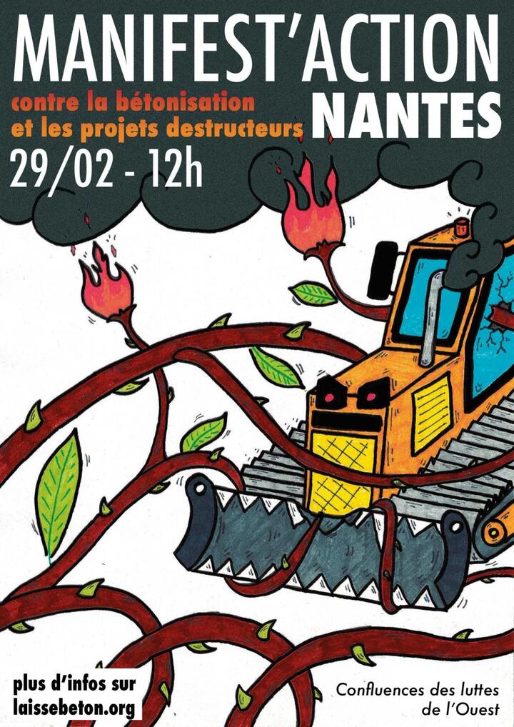 Manifest'Action contre les projets destructeurs, à Nantes (Loire-Atlantique)