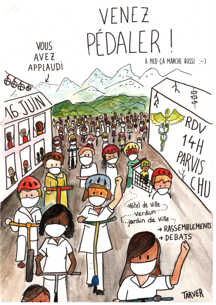 Manifestation pour la santé, à Grenoble (Isère)