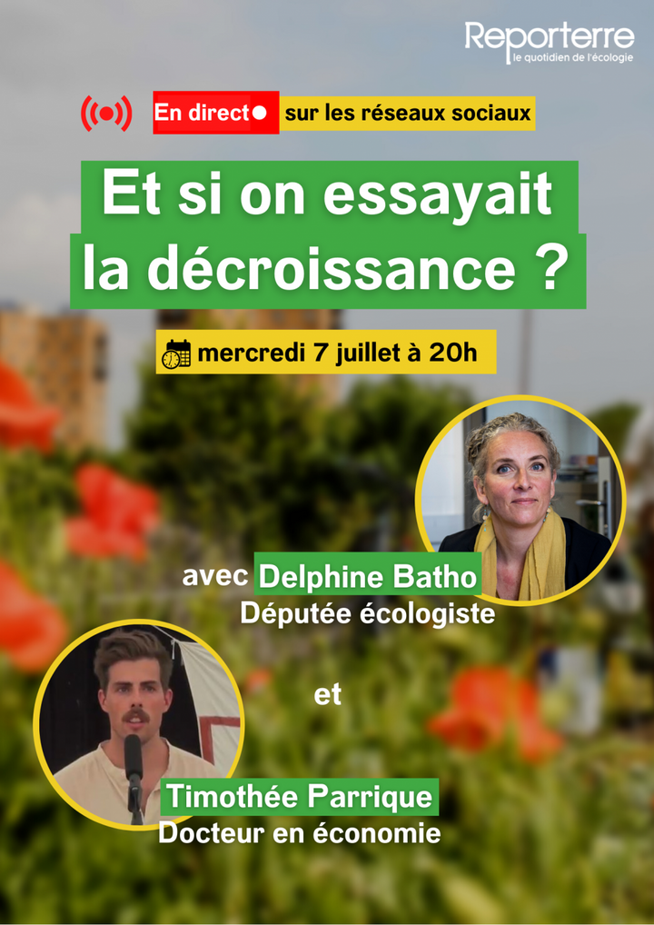 Et si on essayait la décroissance<small class="fine d-inline"> </small>? - Débat interactif en direct sur Reporterre