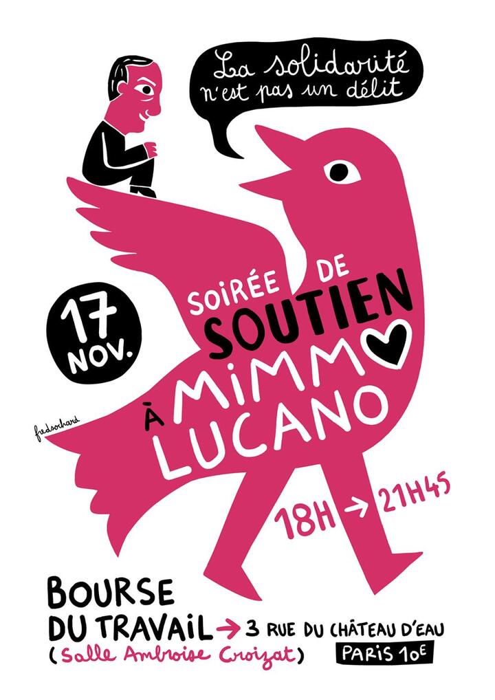 Soirée de Soutien à Mimmo Lucano, à Paris