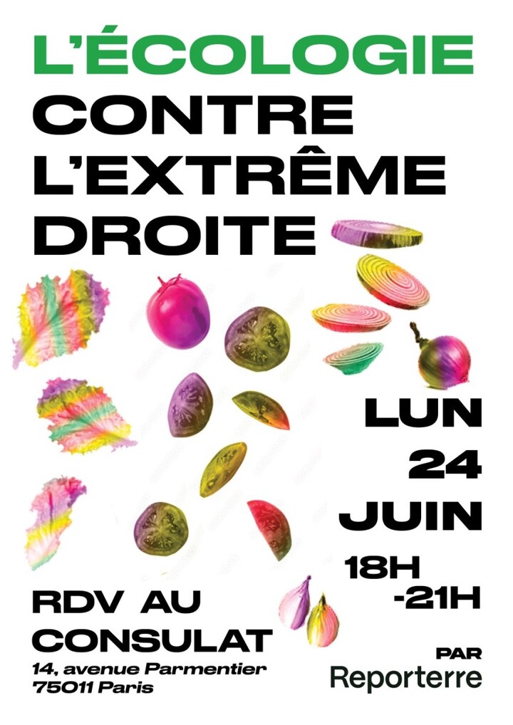 L'écologie s'unit contre l'extrême droite, à Paris lundi 24 juin