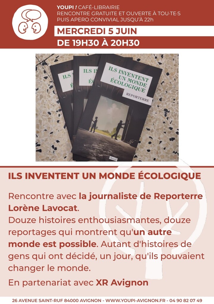 «<small class="fine d-inline"> </small>Ils inventent un monde écologique<small class="fine d-inline"> </small>», rencontre avec Reporterre à Avignon (Vaucluse)